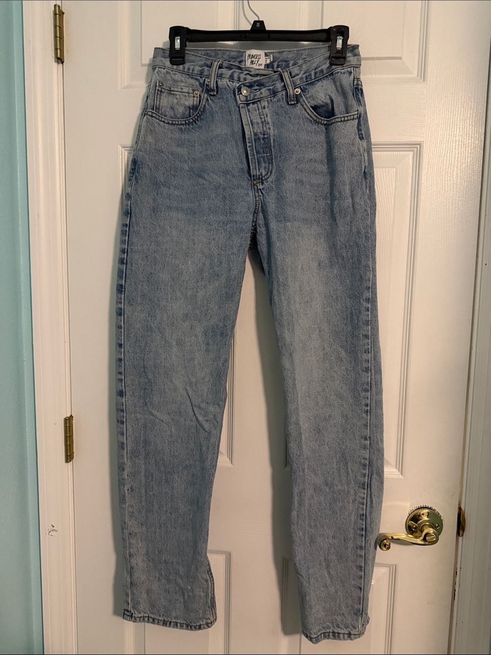 Princess Polly Light Blue Washed Denim Jeans
